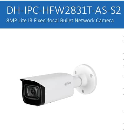 Dahua PC-HFW2831TP-AS-S2 8MP Lite IR Fixed-focal Bullet Network Camera