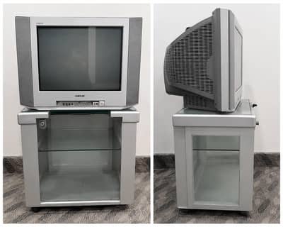 television and TV trolley