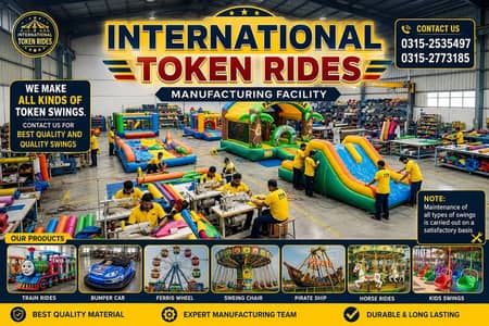 kids Token Ride| 03152535497 | jumping slide | trampoline | ٹوکن جھولے