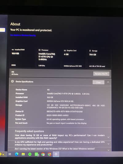 Gaming PC with 144hz Monitor for sale/ Exchange