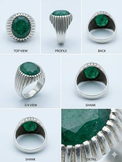 swat emerald ring 6 crt plus stone