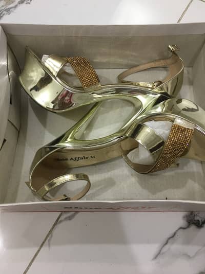 Golden High Pencil heel for weddings and functions
