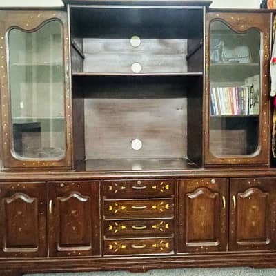 Chinioti Diar wood Dressing table and Books Display Showcase