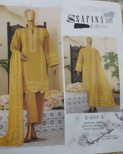  Safina Collection – 3 Piece Unstitched Suit 