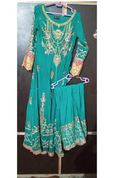 beautiful fancy embroidered Maxi Frock 2- piece