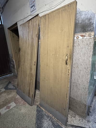 Heavy weight Two old wooden doors