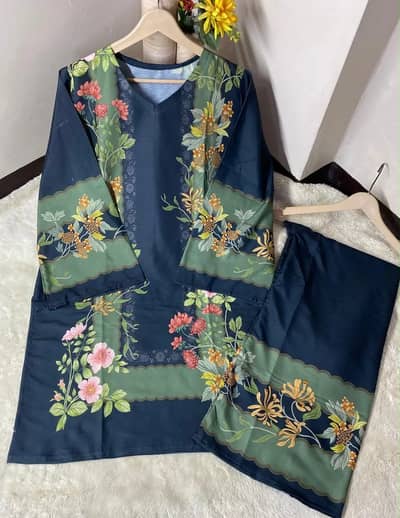 Brand New Printed Lawn 3-Piece Suit - Free Delivery