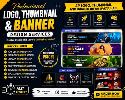 Professional Logo, Thumbnail and Banner Designs Expert Banner Designs