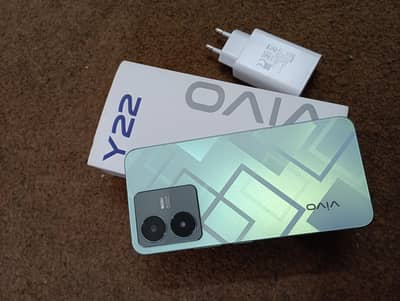 Vivo Y22 with Box & Charger