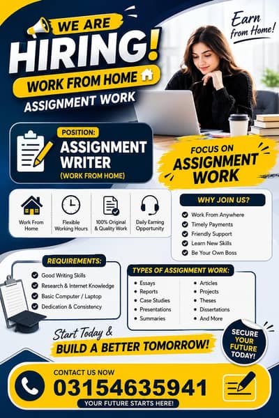 assignment work for home daily salary