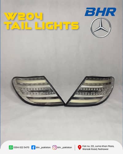 2012 W204 C Class Facelift LED Tail Lights (White)