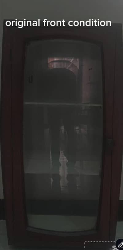 Vintage Solid Wood Wall Display Cabinet / Showcase (50-70 Years Old)
