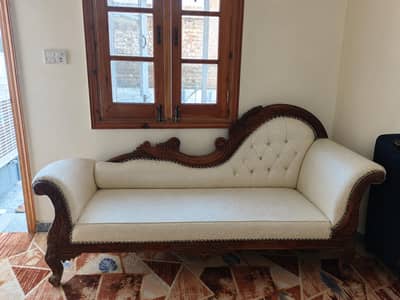 Wooden bed and deewan