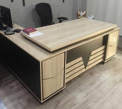 office executive table and visitor chairs