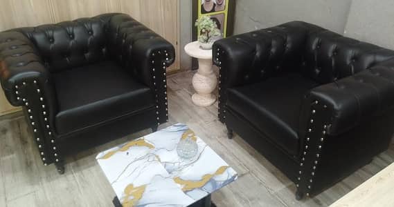 office executive table and visitor chairs