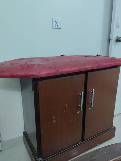 iron stand with cabinet