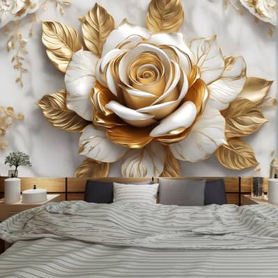 3D Wallpaper | Canvas Murel | Customised Wallpaper | Vinyl Sticker