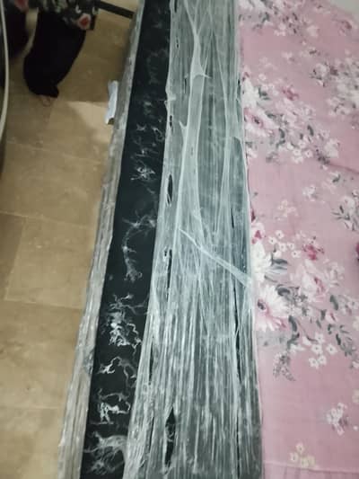 Like New Black Velvet Bed with Side Tables and Storage"