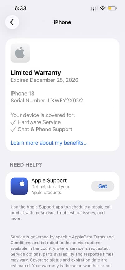 Apple iPhone 13 128 gb (5 months official apple warranty)