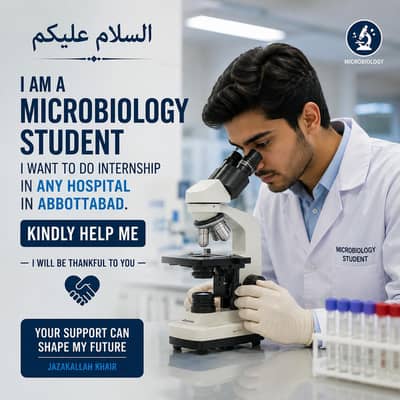 BS Microbiology Student internship /Contact number 03445363275