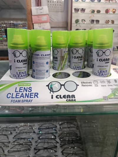 I clear lens cleaner solution