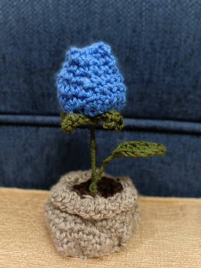 crochet flower pot