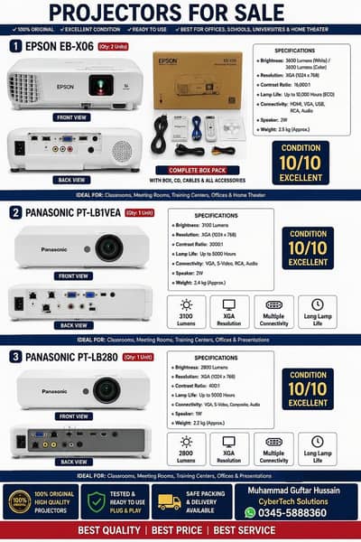 Original Panasonic Projectors – New & Used Available