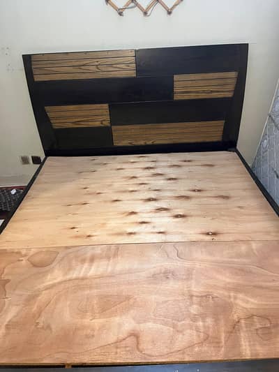 King size wooden bed