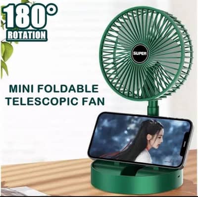 Mini foldable telescopic fan