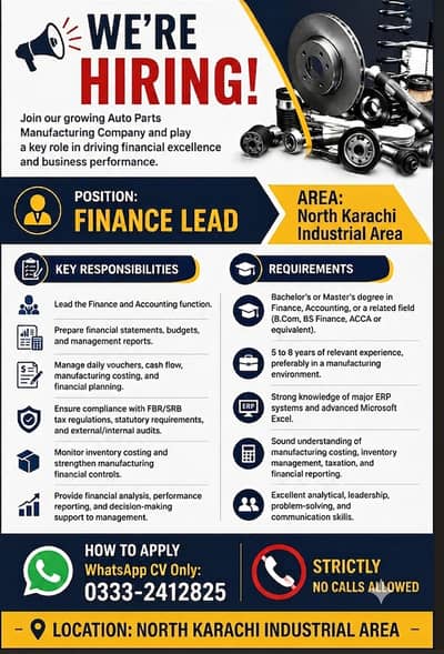Finance Lead Jobs | Finance Jobs | Urgent Hiring | Jobs