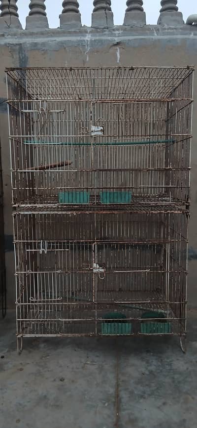 5 Large Double-Story Bird Cages + 8 Wooden Nest Boxes + 19 Pots