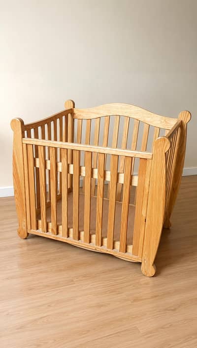 Baby Cot Wooden Cradle – Strong & Durable