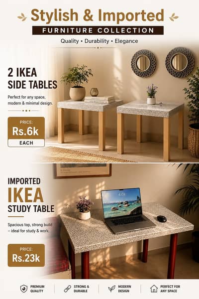 Imported IKEA Tables for Sale | Side Tables & Study Table