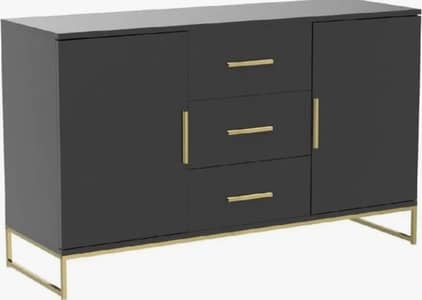 Modern Black Console Cabinet 
