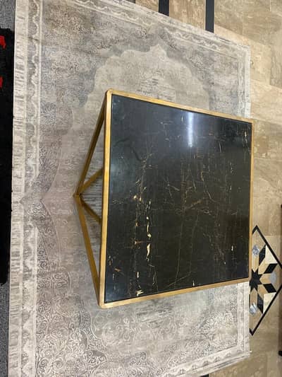 ELEGANT BLACK MARBLE SHEET CENTER TABLE