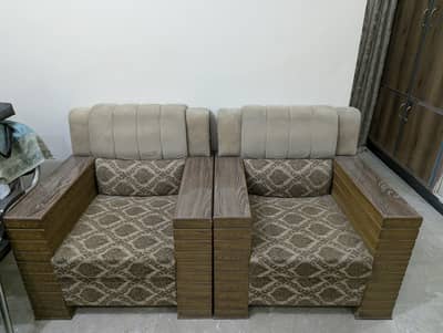2 Seat Sofa Beautiful Design Strong Wood and Soft Seats