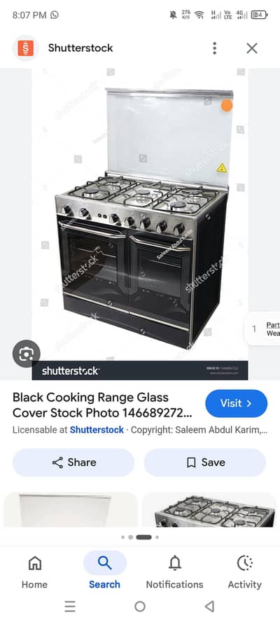 cooking range 5 burners brand new
