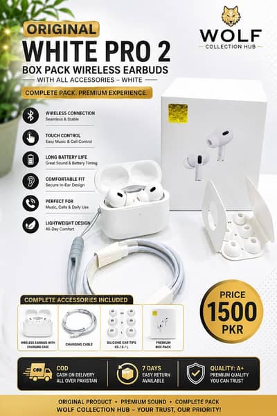 Original White Pro 2 Earbuds