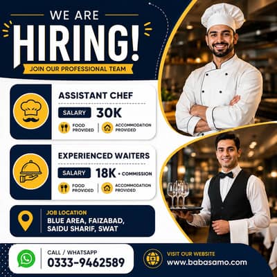 Urgent Hiring - Asst - Cheef & waiters