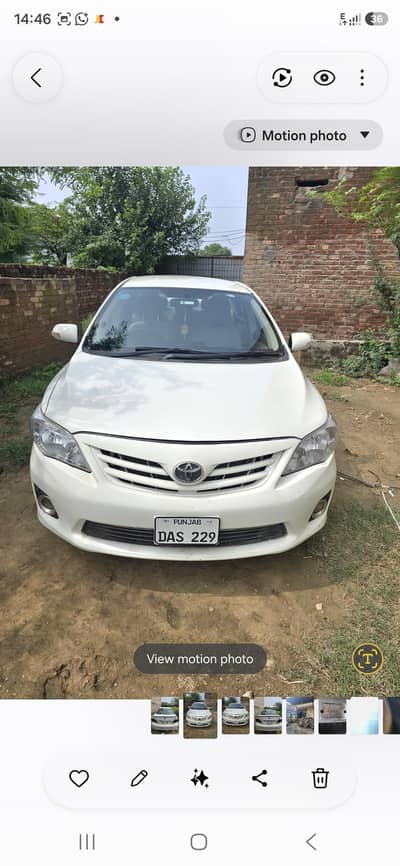 Toyota Corolla XLI 2013
