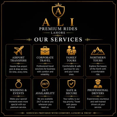 Premium Rent a Car Lahore | Fortuner & Tucson | Chauffeur Services