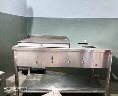 Stainsteel Hot plate with 2x Burner For sale
