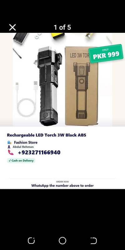 Rechargeable LED Torch