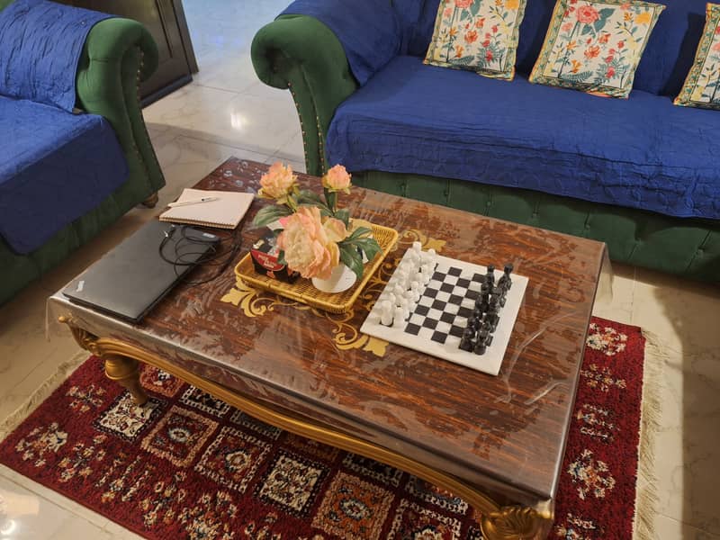 Green sofa set 0
