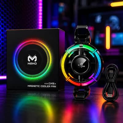 Memo CX15 Magnetic  Mobile Phone Cooler With RGB Lights For Gamers
