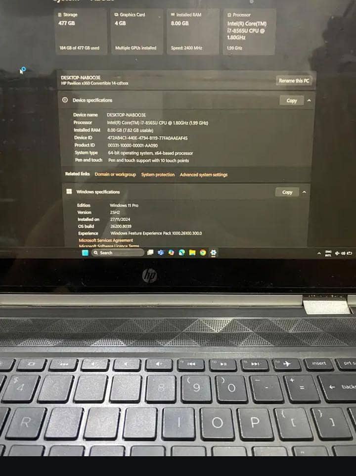 core i7 8 generation Touch Screen 4