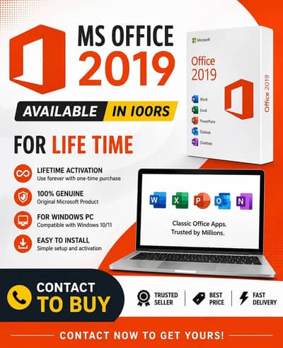 MS OFFICE 2019 Life Time in 300