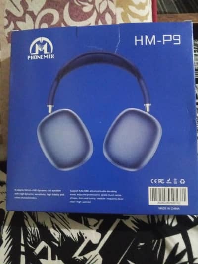 HM-P9 Headphones Imported From Saudi Arabia blue color Box packed