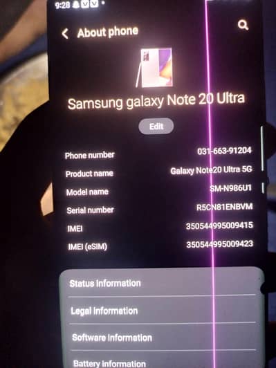 Samsung Mobile Note 20 Ultra