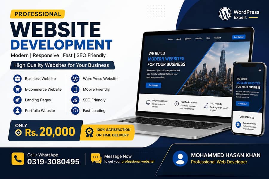professional wordpress website development | only just 20k 0